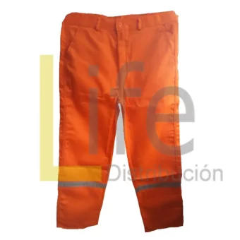 RT-PD-NR/12 PANTALON DRILL NARANJA CON CINTA REFLECTIVA X 12 UNID