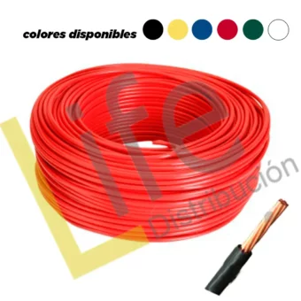 Cable TW-80 #14 AWG 100% COBRE RESISTENCIA 90º C ROLLO 100MTS