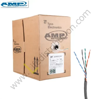 142725-4 AMP CABLE UTP CAT.6 4Px23 AWG CM Gris - Azul