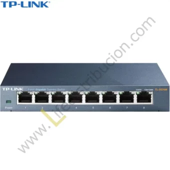 TL-SG108 TP-LINK SWITCH GIGABIT 8 PTOS 10/100/1000 MBPS METALICO