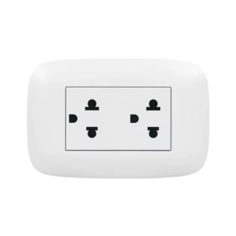 TOMACORRIENTE DOBLE BTICINO 2X16A+TIERRA UNIVERSAL 16A 250V DOMINO SENCIA