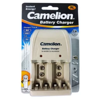 CARGADOR DE BATERÍAS CAMELION INCLUYE PILAS RECARGABLES 4XAA