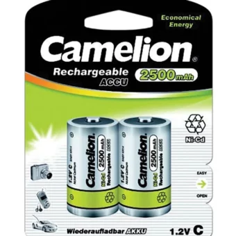 PILA RECARGABLE CAMELION C 2500 mAh BLISTER X 2 UNIDADES