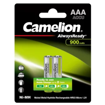 PILA RECARGABLE CAMELION AAA 1.2V 900mA BLISTER X 2 UNIDADES