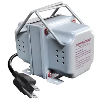 TRANSFORMADOR 100W 220-110V "HURRICANE" PLOMO Y ASAS T/UNIVERSAL C/LT
