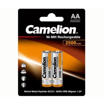 PILA RECARGABLE CAMELION AA 2500 mAh BLISTER X 2 UNIDADES